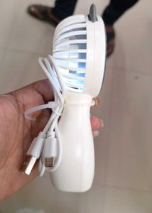 Mini Fan Rechargable With Light Inbuilt