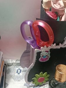 Deli Cute Paper Cutting Pink And Purple Scissors