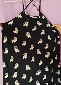 Pug Print Dress