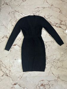 Y2K Fendi Dupe Classic Woollen Dress