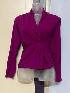 Pintrest Magenta Wrap Front Top