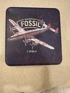 Fossil Dual Time Table Clock with Card Holder