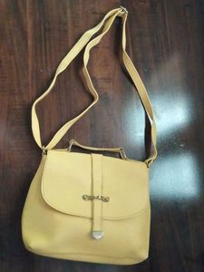 Vintage Yellow Crossbody Bag