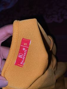 Yellow Square Neck Top