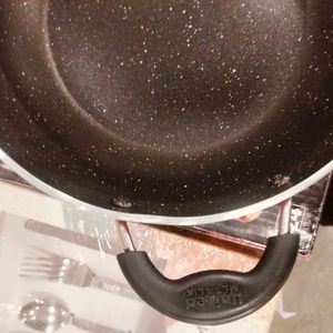 My Cook 24cm Red Wok with Glass Lid