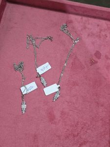 Combo 3 Silver Leaf Locket Chain