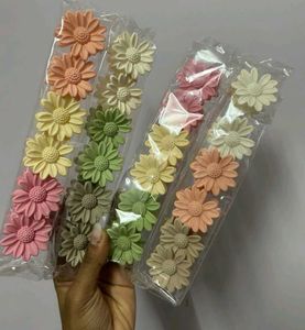 Floral Clips Set Of 6