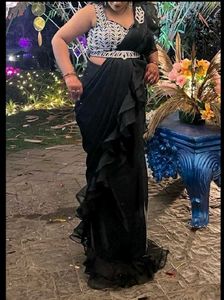 beautiful black saree