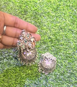 oxidised jhumka