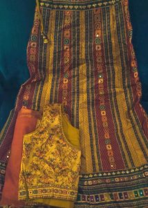 Ethnic Skirt with Mirror Work