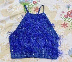 Blue Studded Top