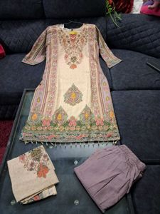 Elegant Floral Print Kurta Set xl