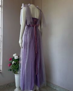 Lavender Mesh Gown