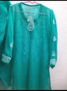 Elegant Teal Embroidered Kurta
