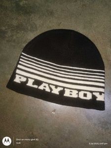 boy&#39;s short tight knit woolen beanie ( Playboy )