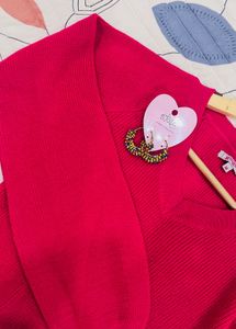 Puffed Sleeves Pink Crop Pullover