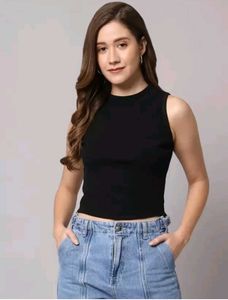 Sleeveless Black Top