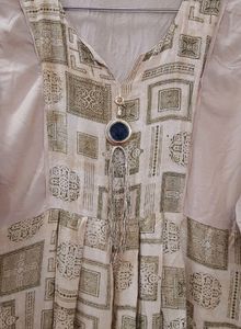 Checked Flared Kurta