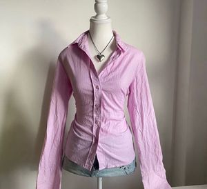 Baby Pink Button Up Fitted shirt