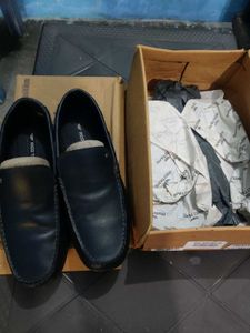 Red Tape orignal new Blue Leather Loafers