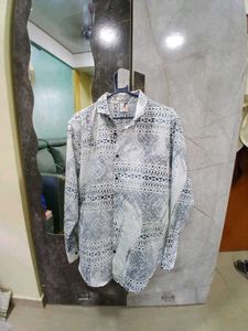 Patterned Button-Down Shirt