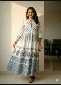 SANGRIA WHITE Embroidery Anarkali