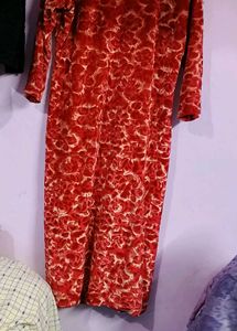 shehneel orange kurta set