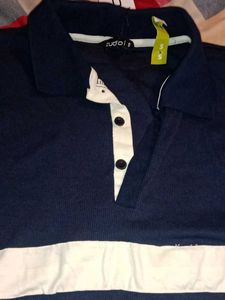 Striped Navy Blue Crop Top