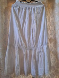 White Flowy Ethnic Skirt