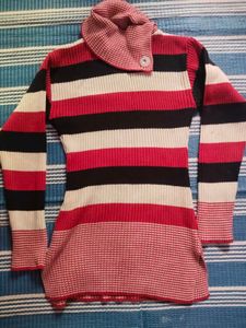Striped Turtleneck Sweater