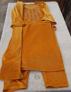 Velvet Three Piece Suit Set