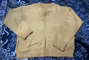 Cozy Mustard V-Neck Sweater