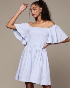 LABEL RITU KUMARShirred Fit & Flare Dress with But