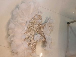 Premium Heavy Designer Frock 🎀 Golden Sequins &amp; F