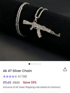AK-47 Silver Chain