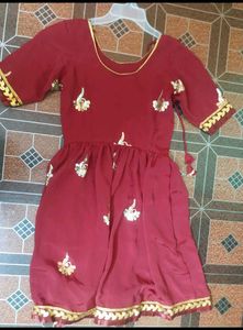 Beautiful Round Kurti With Lehenga Style Dress 💞