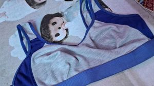 Blue Non Padded Sports Bra