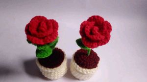 Crochet Rose Decor 1ps 190 3ps 449