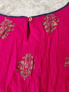 Magenta/Fusha Highlow Kurta