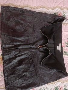 imported leather Mini Skirt