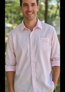 vintage ralph Lauren Striped Pink Shirt