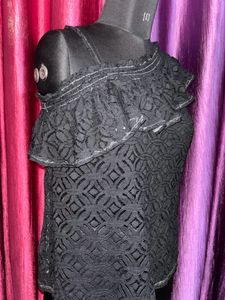 One Shoulder Sexy Sheer Top♠️🖤