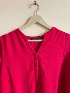 Red Sleeve Top