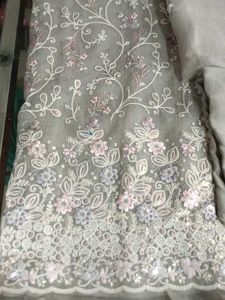 Elegant Embroidered Grey Salwar Kameez
