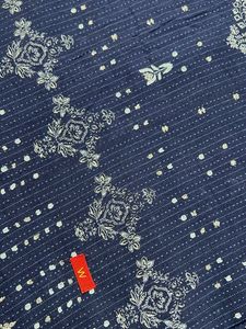 W Navy Blue Printed Dupatta