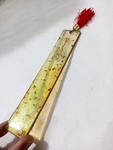 New Golden Resin Bookmark Encased With Golden/Copper Leaf Falkes