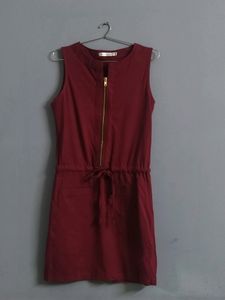 Miss Chase | Women's Maroon Sheath dress | Size XS