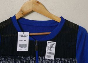 Trendy Blue Shinny Top For Women