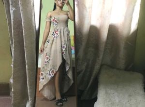 Off Shoulder Floral Maxi Dress