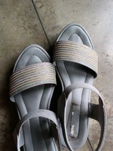 Striped Sparkle Slide Sandals